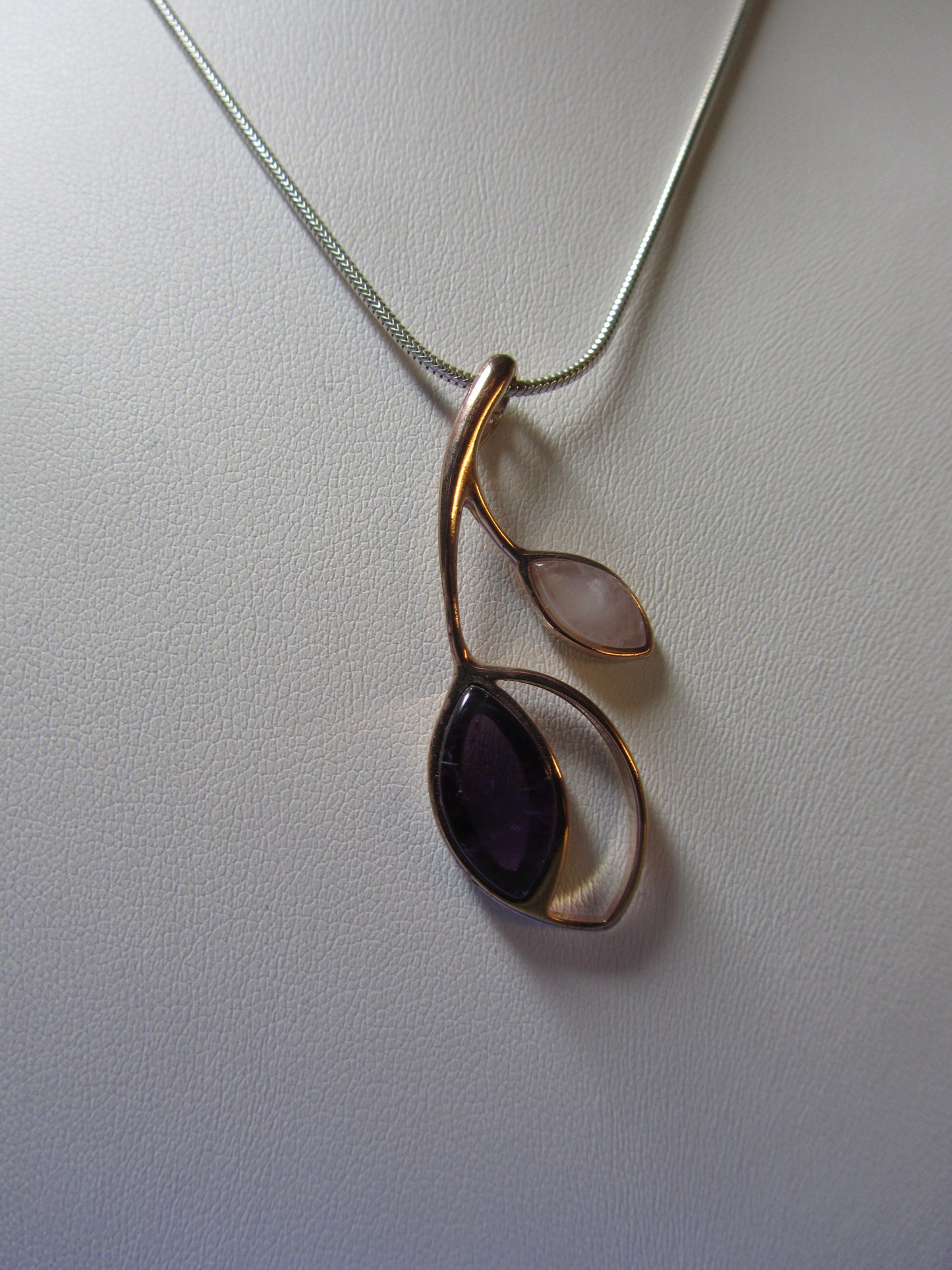 Anhänger Amethyst / Rosenquarz