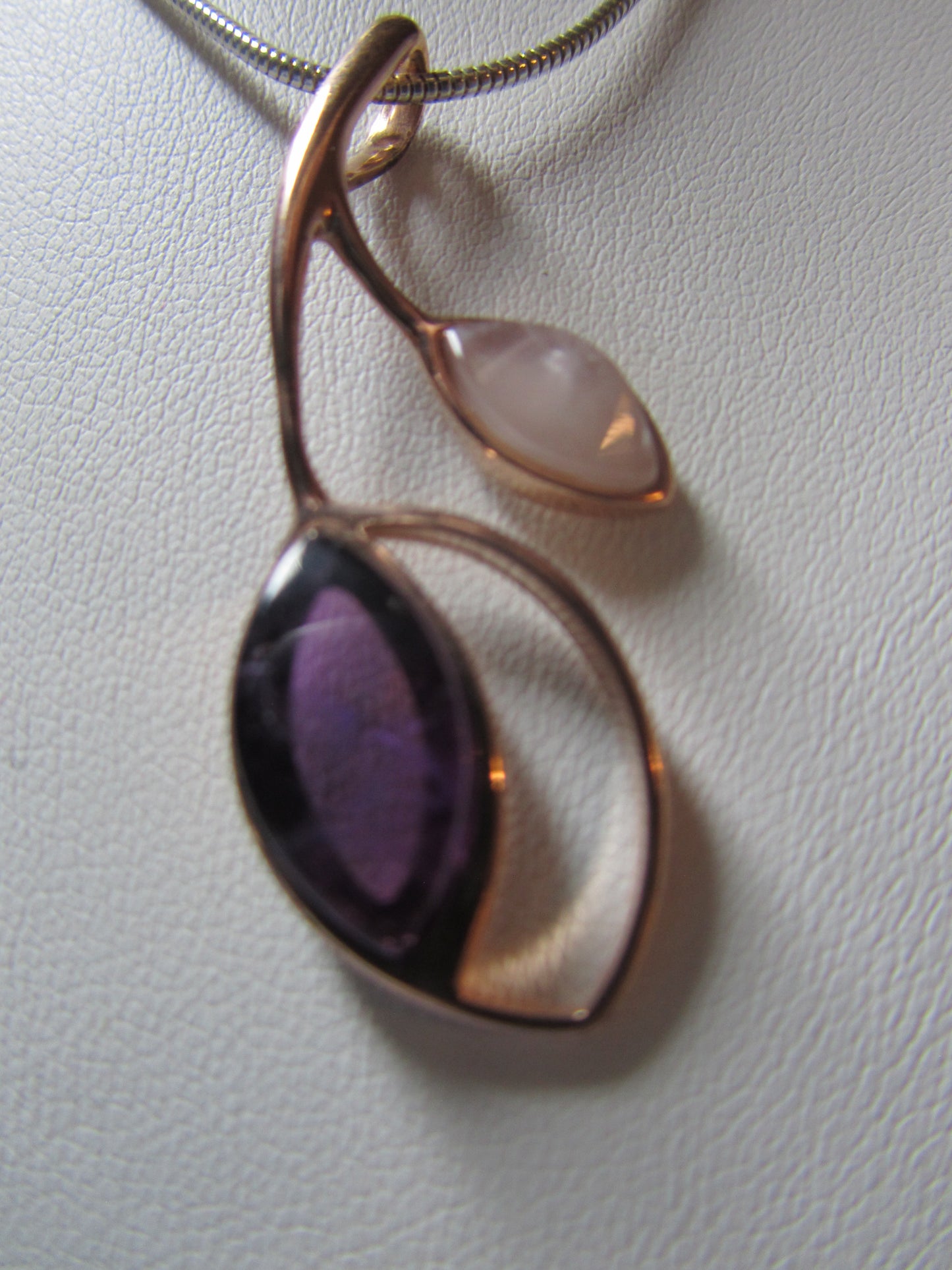 Anhänger Amethyst / Rosenquarz