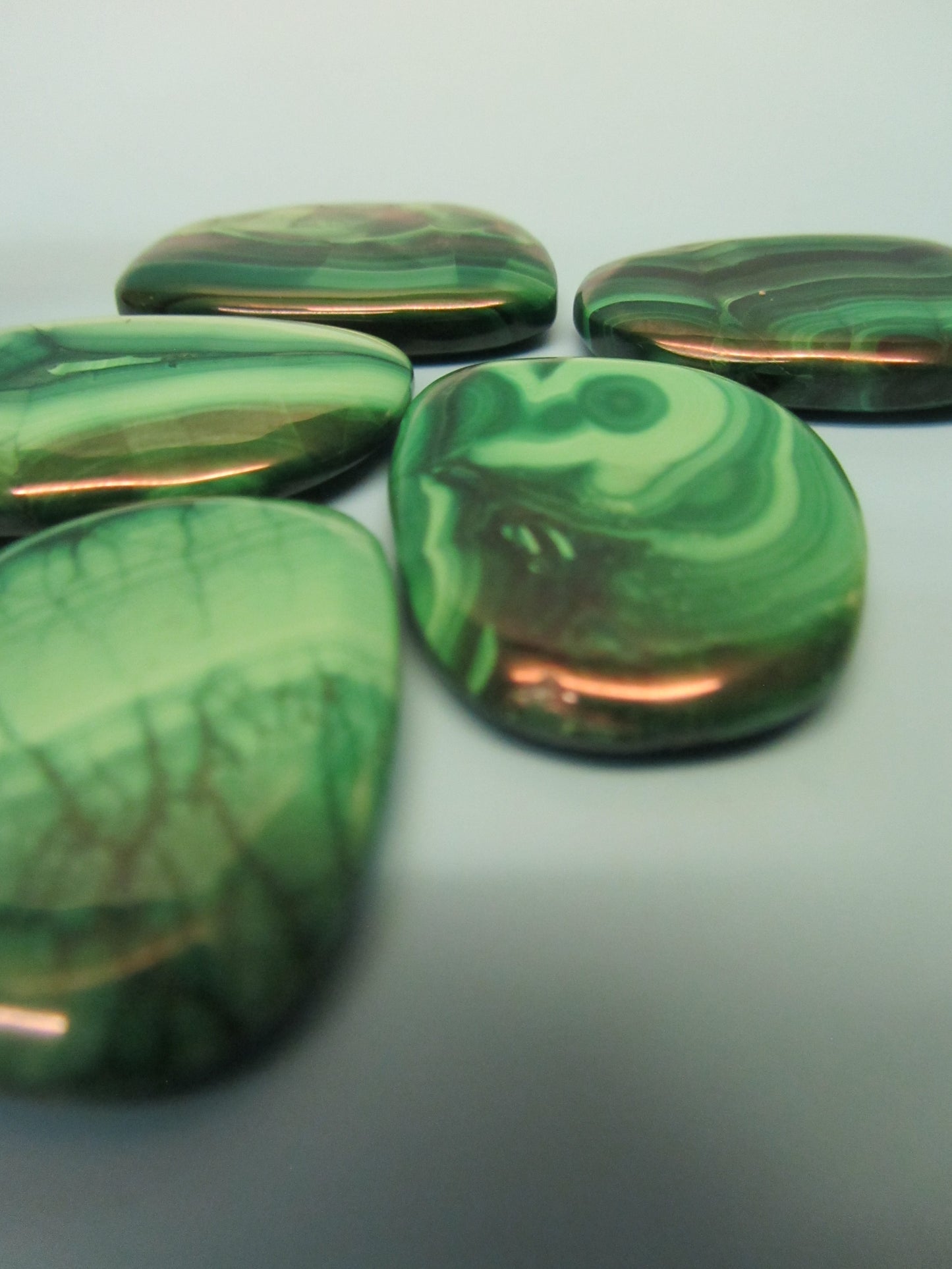 Handschmeichler Malachit ( Der Stein für die Atemwege + Lunge )