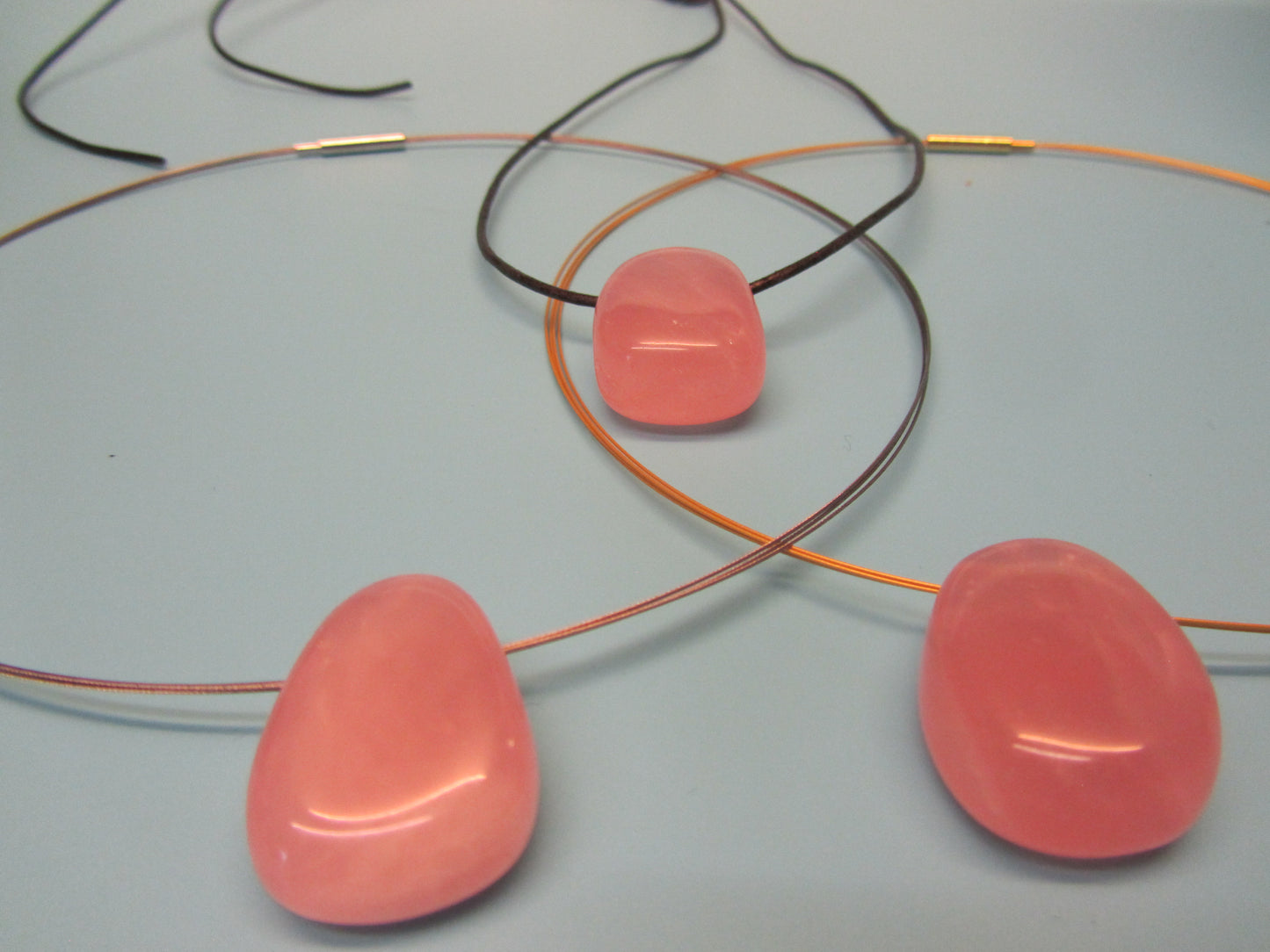 Anhänger Rosenquarz gebohrt