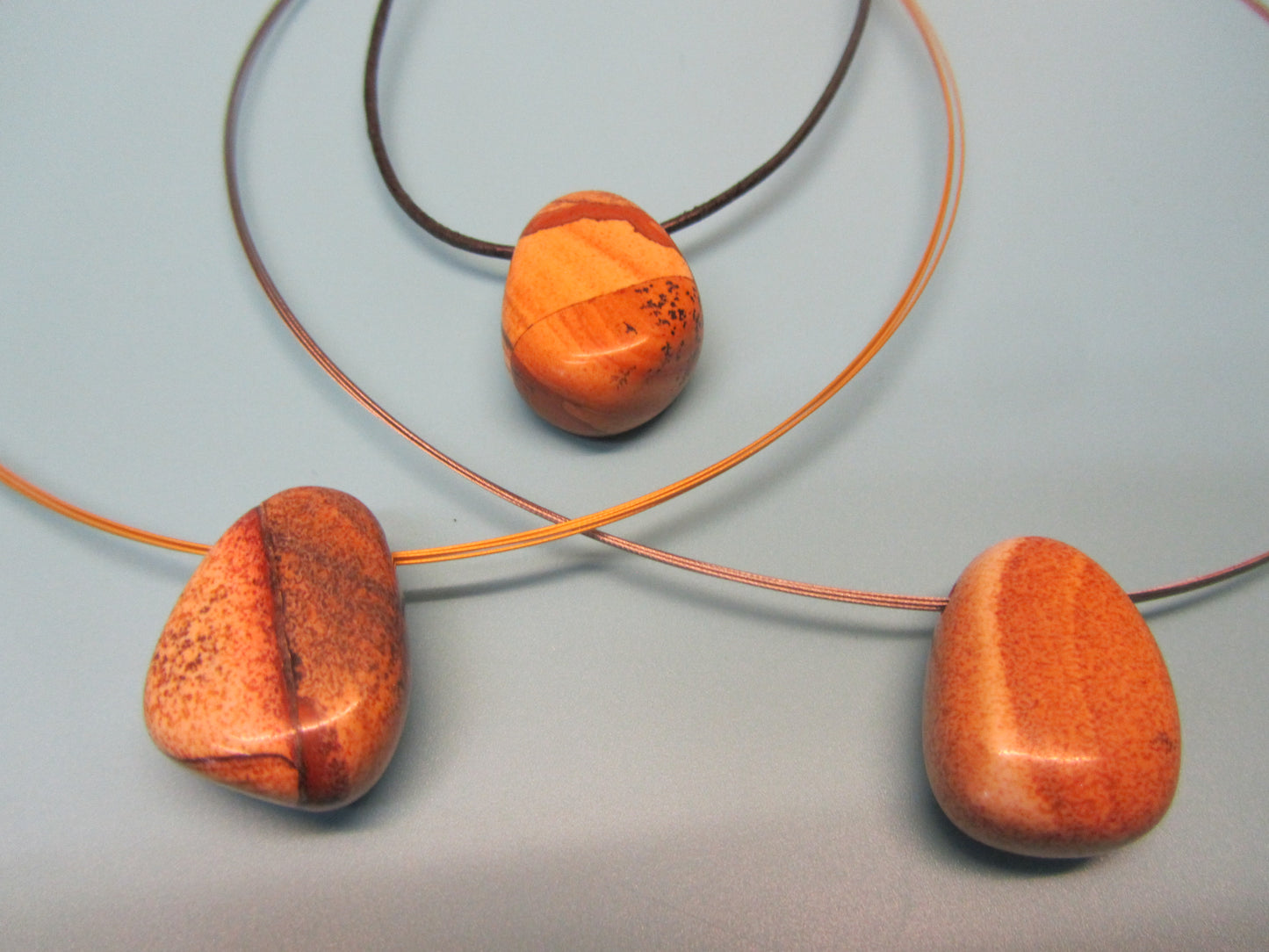 Anhänger Bilder/Landschaftsjaspis gebohrt