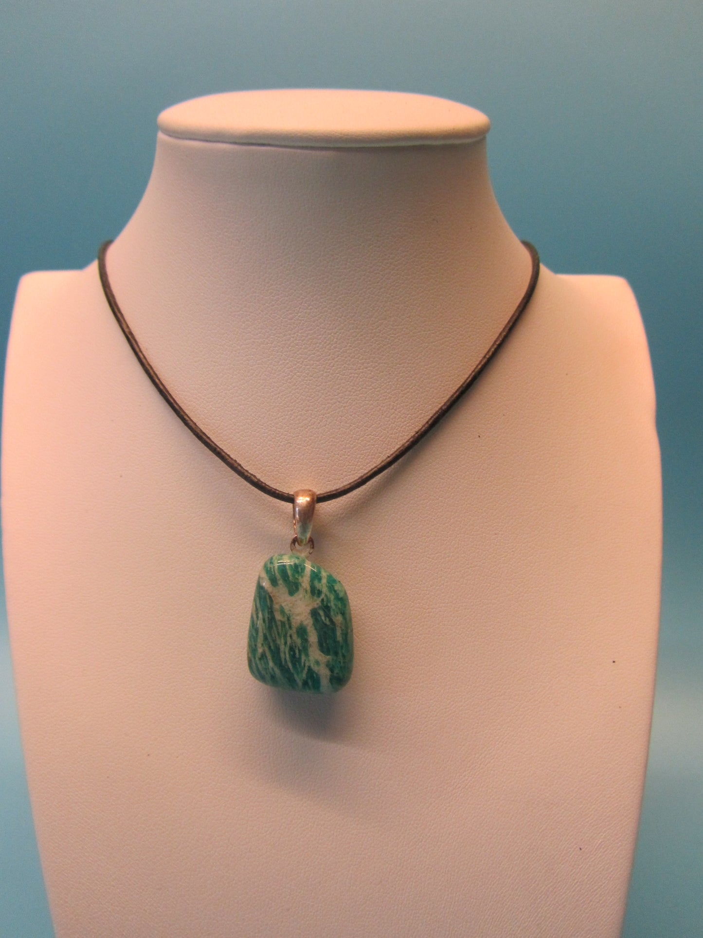 Anhänger Amazonit mit Silber Öse