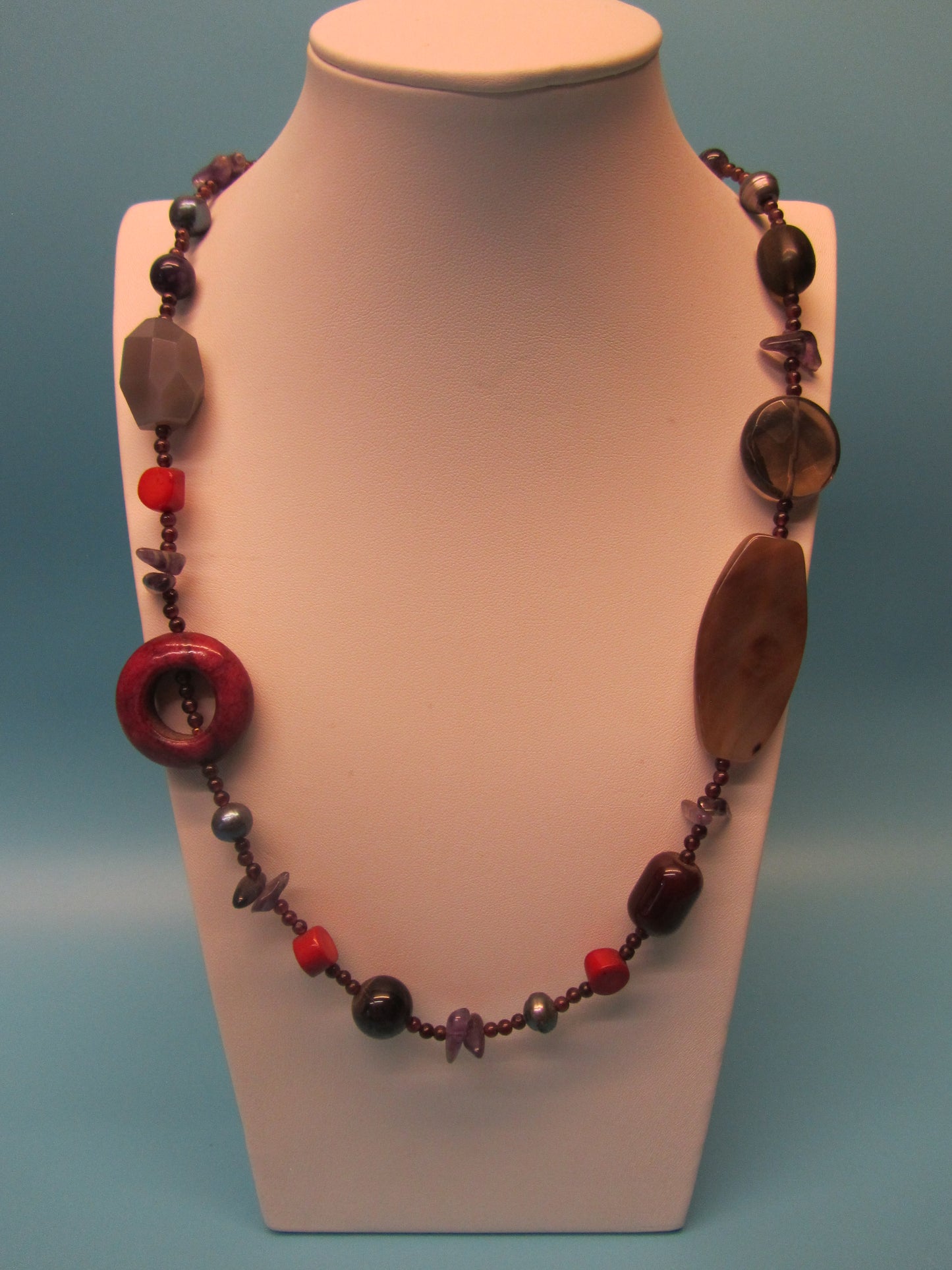 Kette Granat/Achat