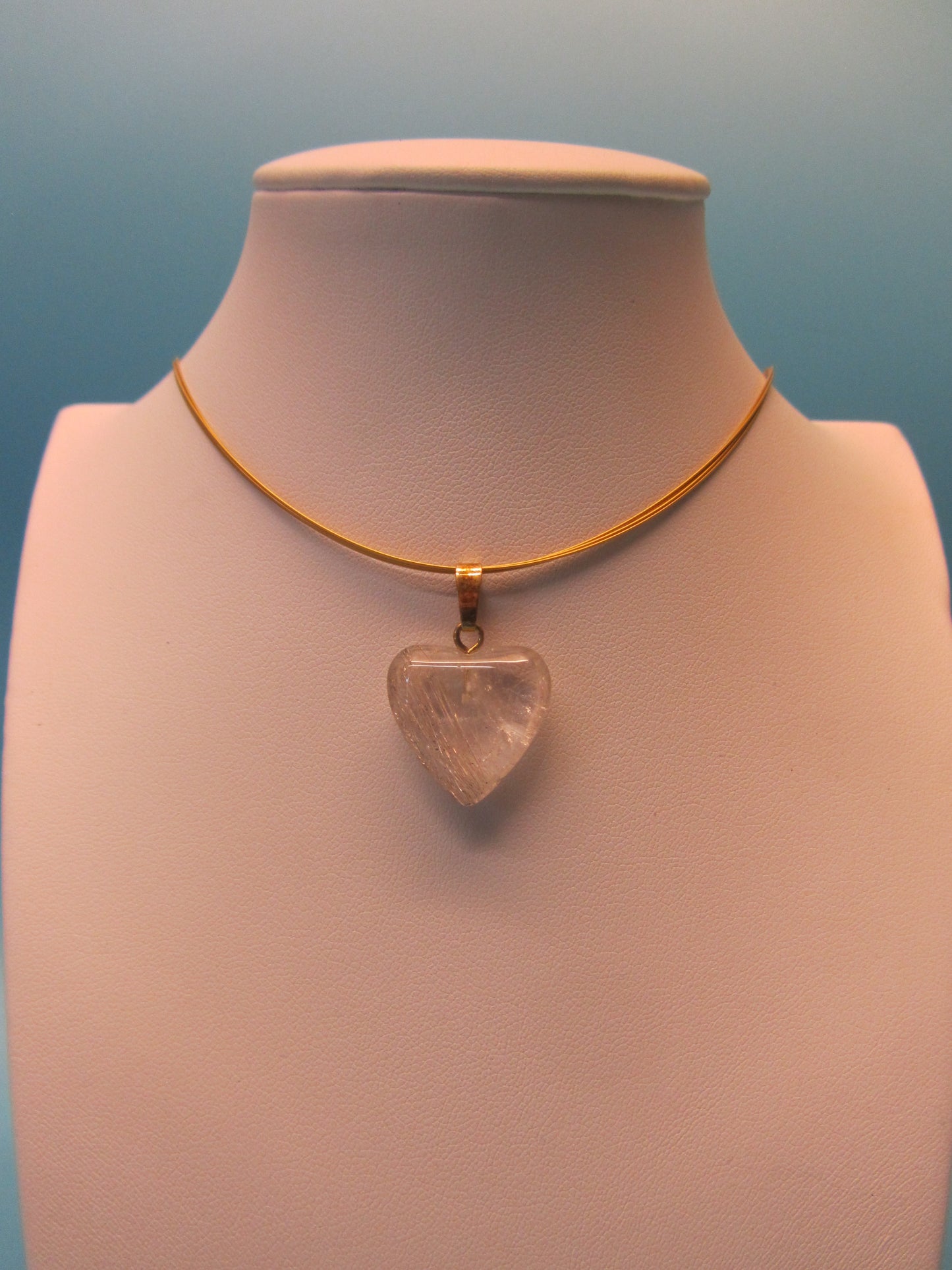 Anhänger Rutilquarz mit Silber Öse vergoldet