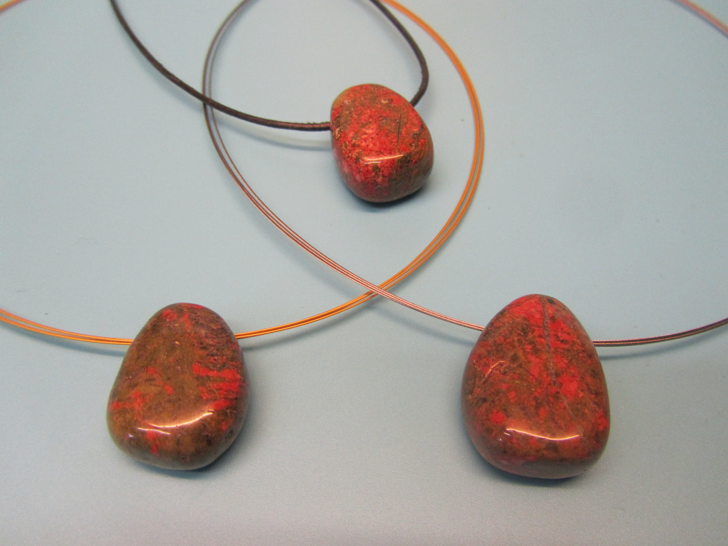 Anhänger Epidot/ Unakit gebohrt