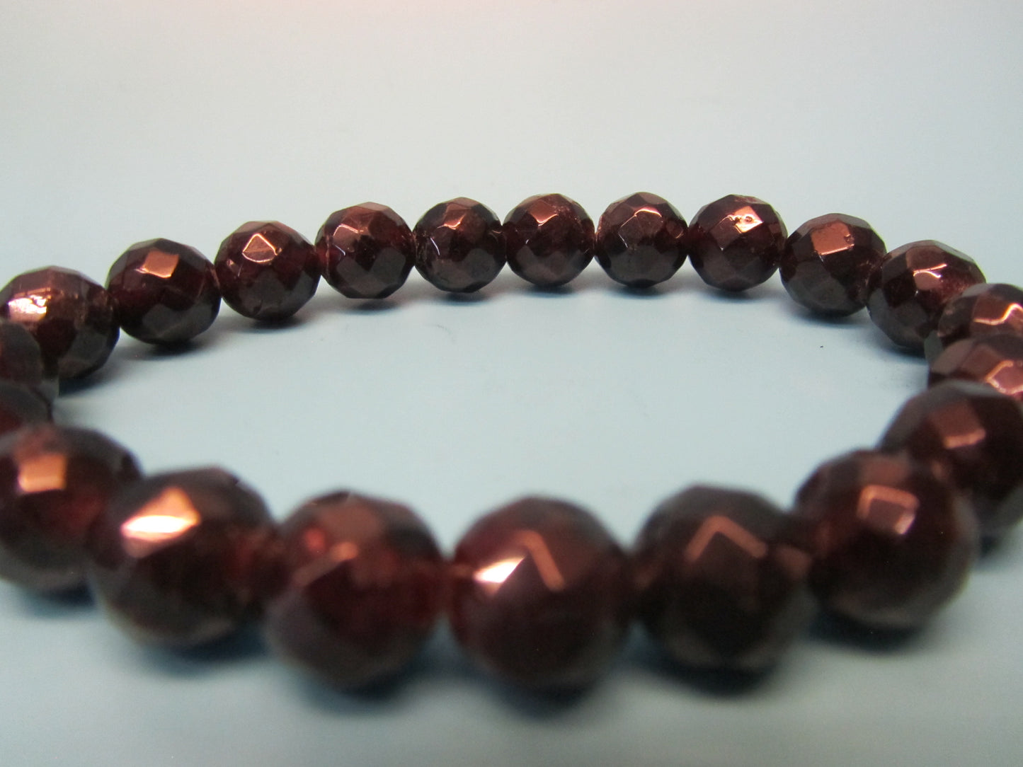 Armband Granat facettiert (Stein fürs Blut + Herz )