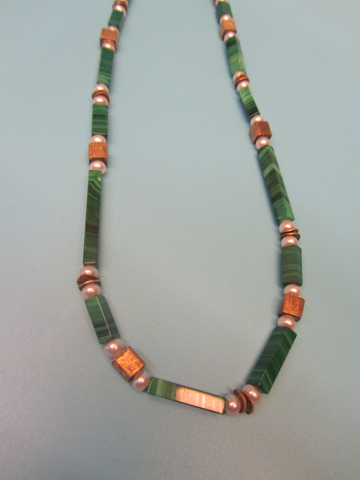 Kette Malachit/Perle