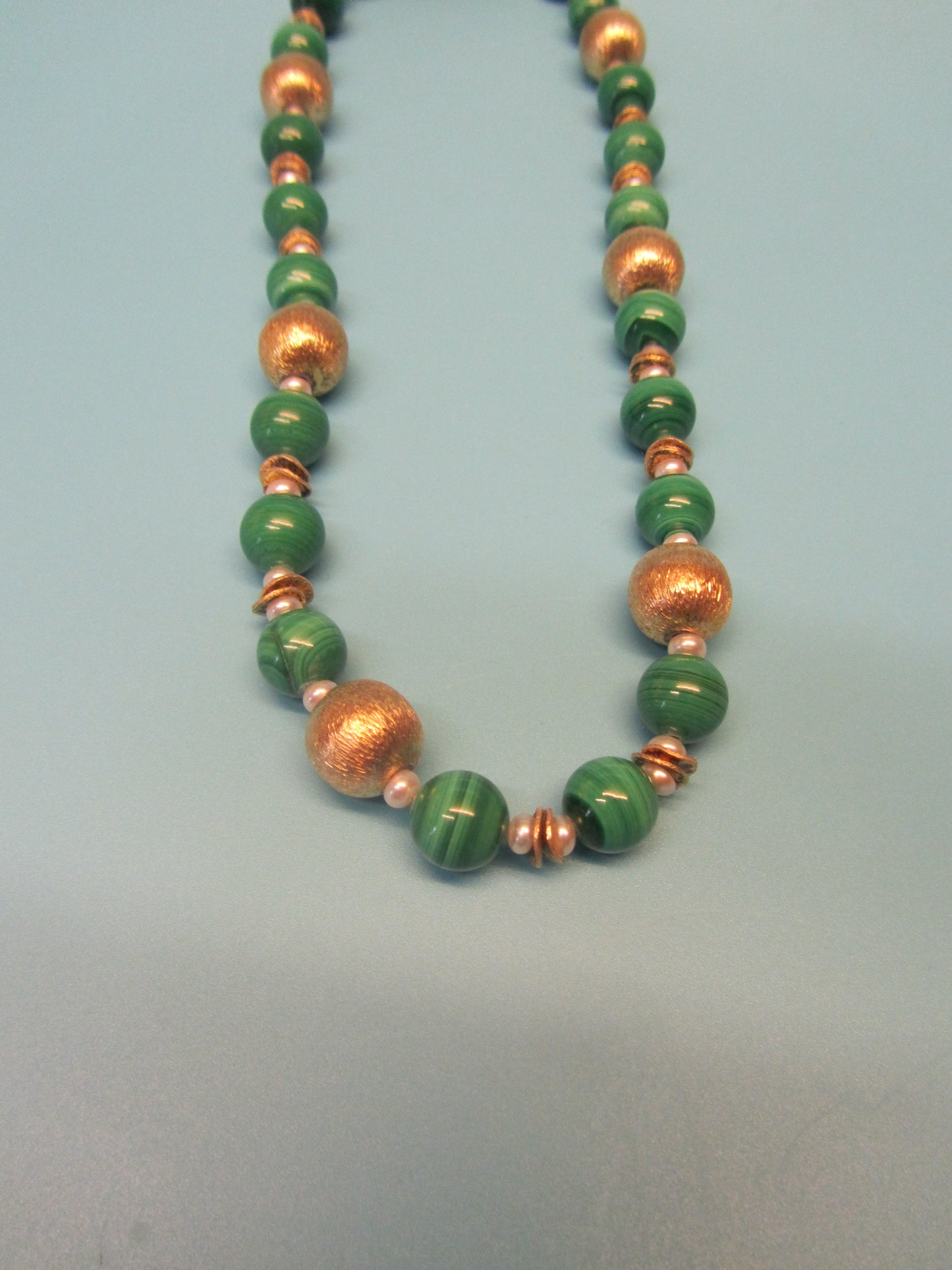 Kette Malachit/Perle