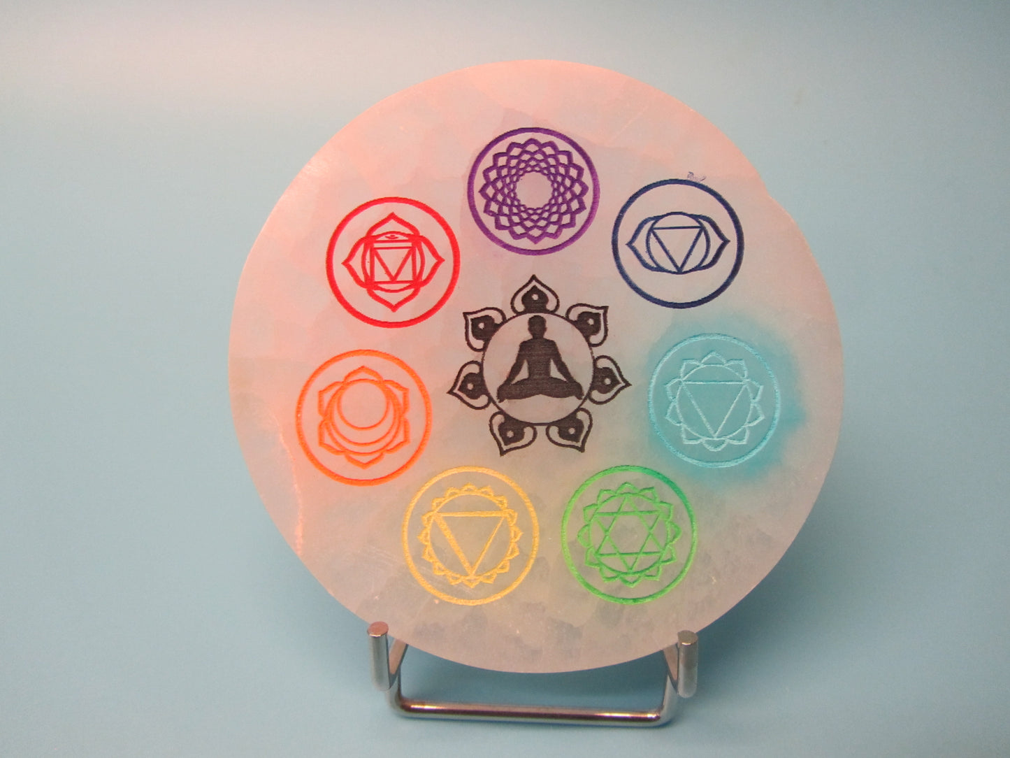 Selenit Chakra Platte