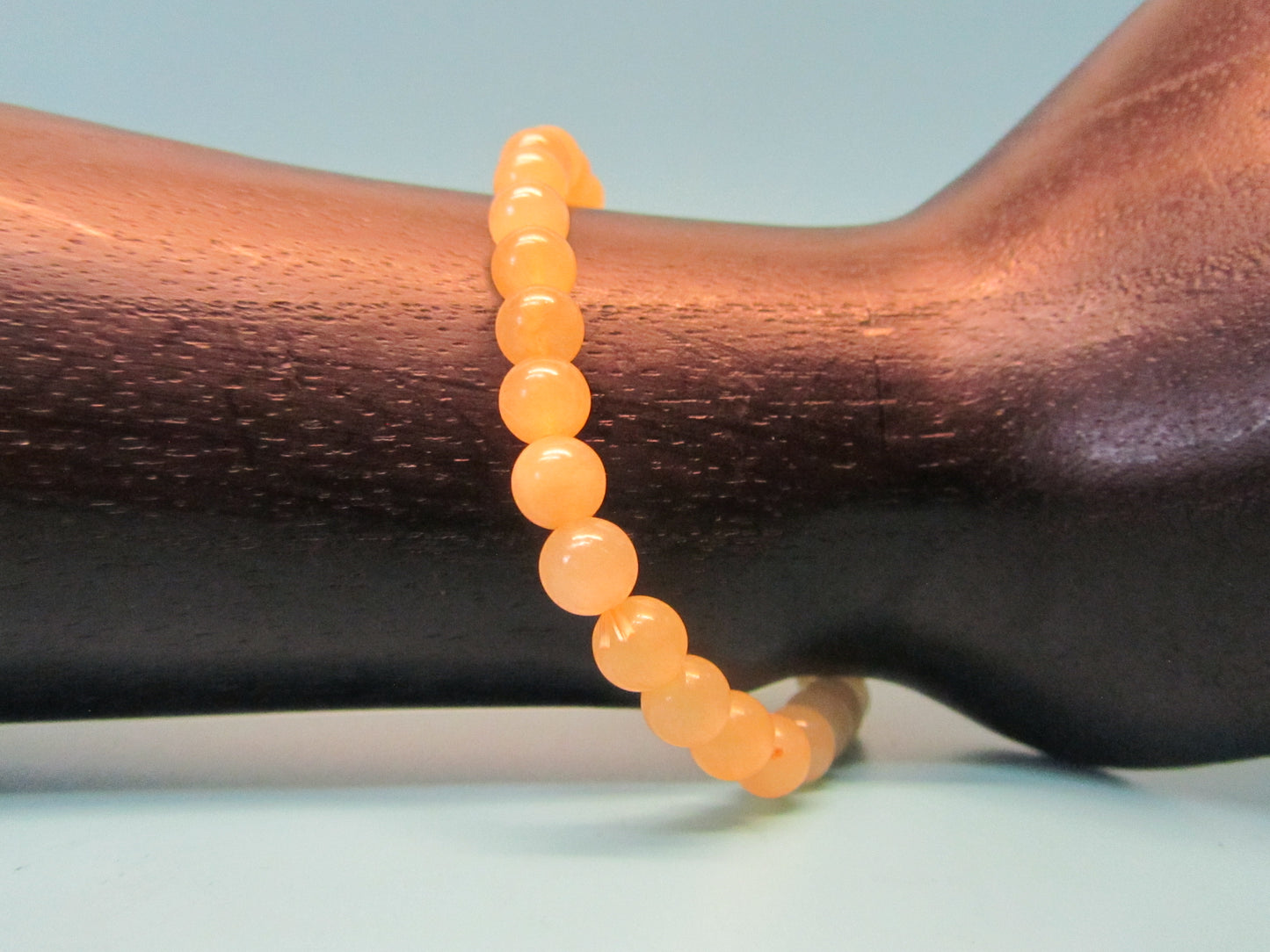 Armband Orangencalcit ( Der Stein für Knochen und Muskeln )